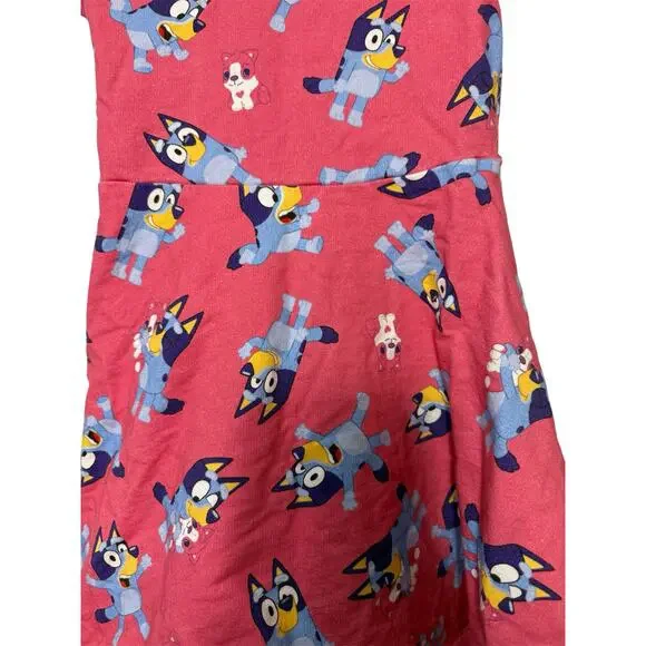 Girls Pink Bluey Dress | Size 5T - Picture 4 of 5
